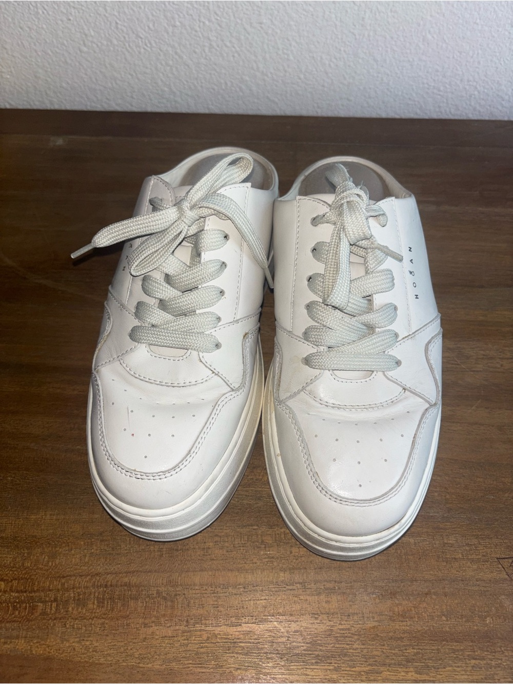 HOGAN Cream Platform Mule Sneaker 9.5 - Picture 3 of 6